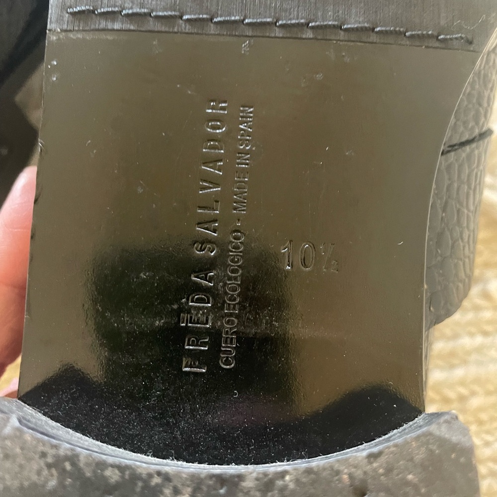 Freda Salvador Keen mule black croc size 10.5 - Picture 6 of 6